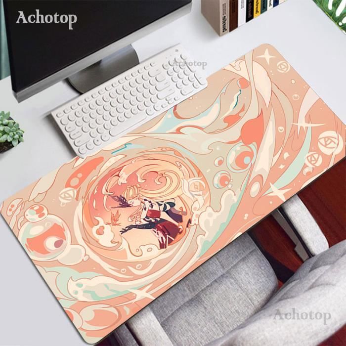 Genshin Impact Gaming RGB tapis de souris Gamer tapis lumière LED tapis de souris périphériques