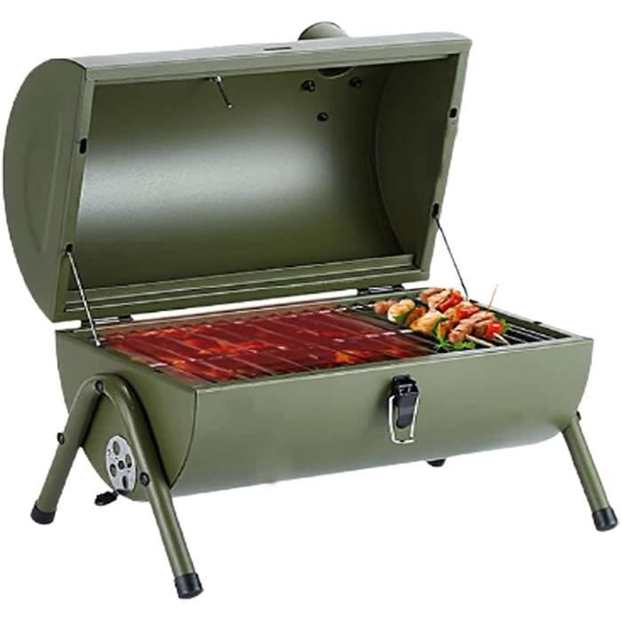 Barbecue Au Charbon Bois Cylindrique, Barbecue Charbon Bois Fumoir