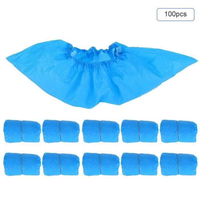 50 Paires Bleu Jetable Chaussures Couvre Antidérapant Skid Boot tapis protecteurs US