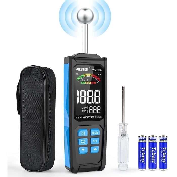 Humidimètre - Testeur D humidité Mestek Murs Hygromètre 20-40mm Analyseur Sans Aiguille Numérique Écran Lcd Alarme Fonction