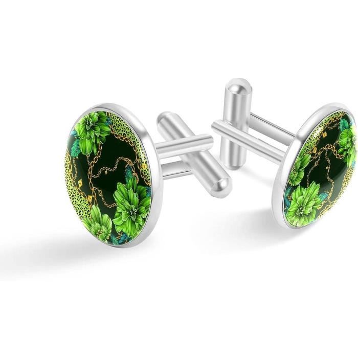 Boutons De Manchette Et épingle à Cravate En Nacre - Laiton Argenté Ou Doré, Pour Mariage, Cérémonie, Costume