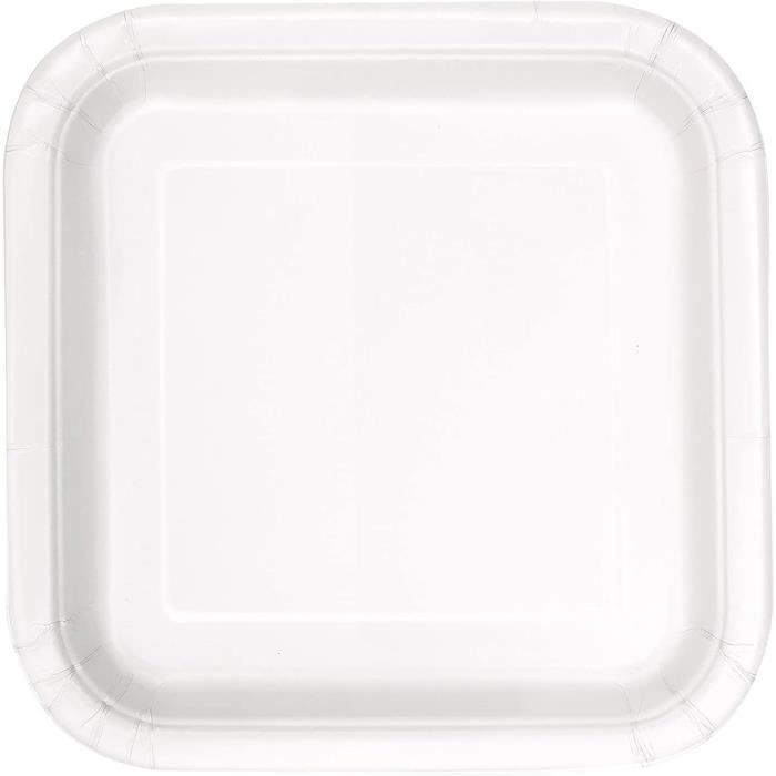 Party-31052-Paquet De 14 Assiettes En Carton-23 Cm-Blanches[x2031