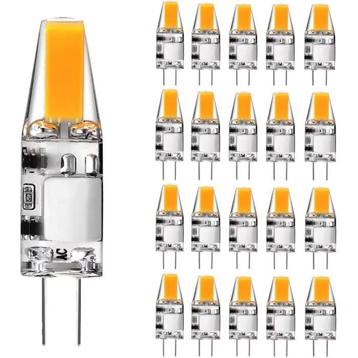 Ampoules LED G4 3W 12V - Équivalent 30W Halogène - Blanc Chaud 3000K - Dimmable - Pour Lustre & éclairage D'ambiance