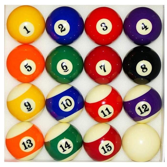 nanook Boules de billard americain - Brillantes - 57,2 mm - 