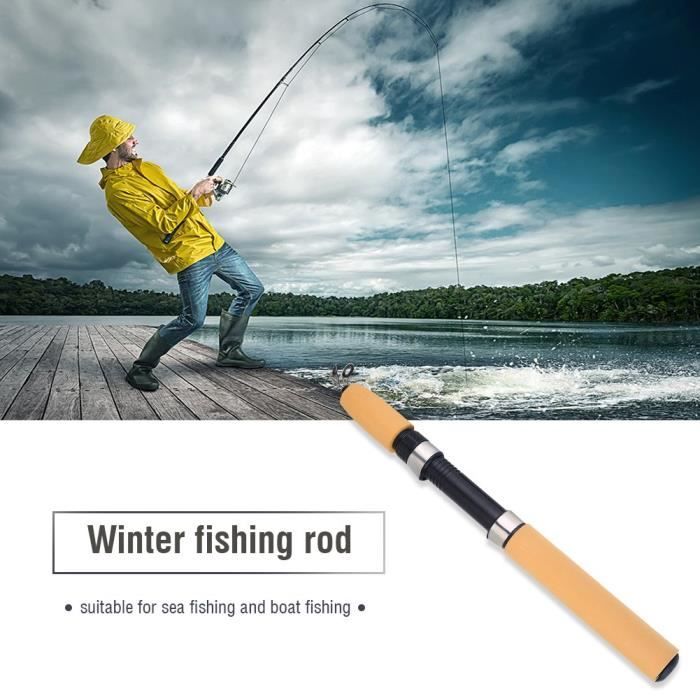 Canne à Pêche Télescopique 1m-2.3m - Portable Pour Mer & Rivière