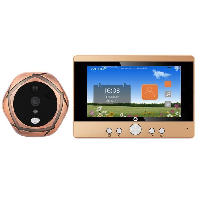 Mobile Visiophone Sans Fil Interphone Sonnette Video ou Photo LCD Port/ée 25 m