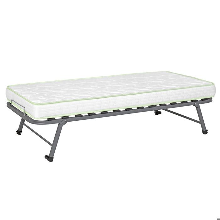 pack sommier gigogne strata avec matelas  90x200 cm