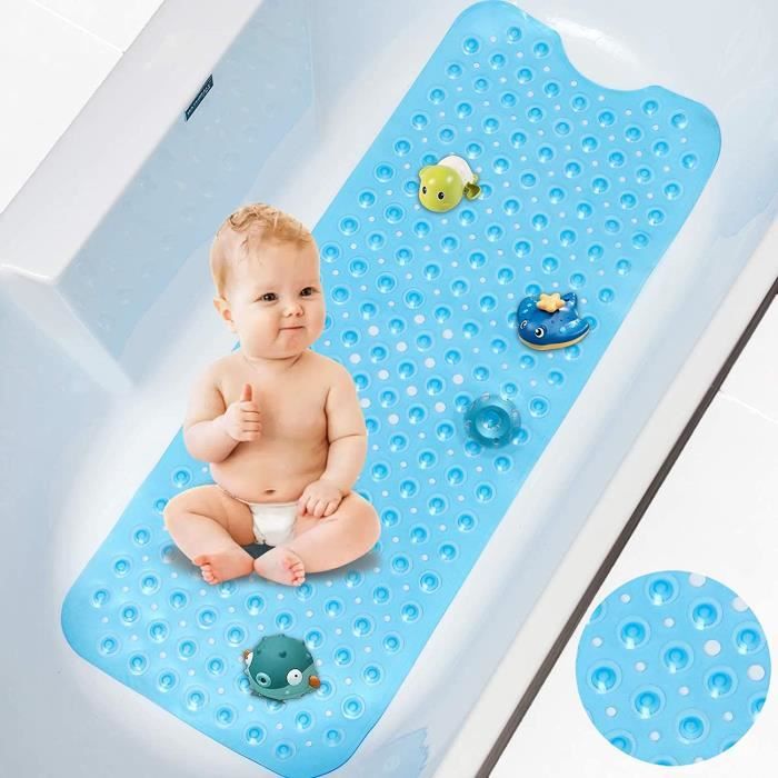 Noir)Tapis de Bain de Baignoire Antidérapant avec Les Ventouses