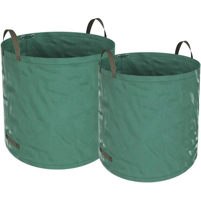 Lot De 2 Sacs De Jardin 500L Réutilisables Étanchés Robustes Avec Poignées Renforcées Speedwellstar