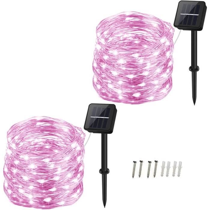 Guirlande Lumineuse Solaire Extérieure, 120 LED Guirlande Solaire 12M 8