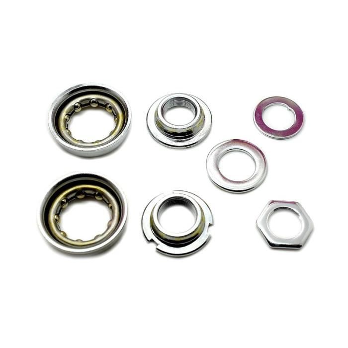 Pédalier BMX Monobloc 44D Argent + Cuvettes D1/2 pas cher - 36Vélos