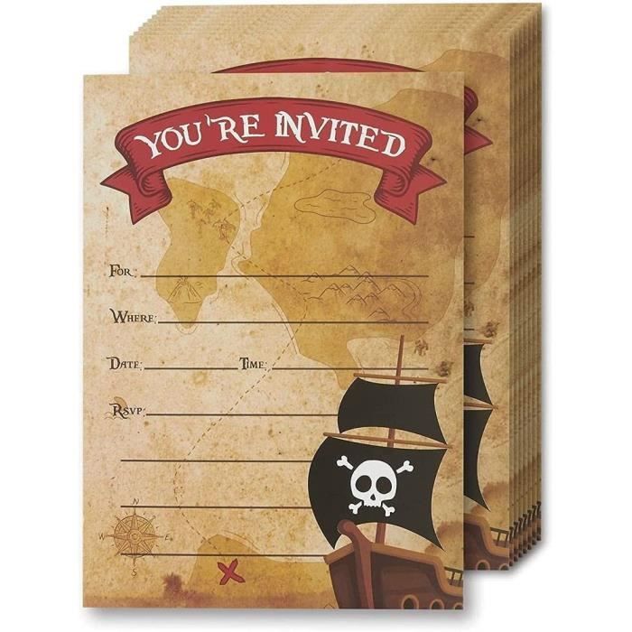 Lot De 24 Cartes D Invitation A Remplir Avec Enveloppes Pour Anniversaire D Enfant 12 7 X 17 8 Cm7 Cdiscount Beaux Arts Et Loisirs Creatifs