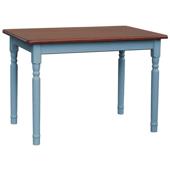 Table 90 x 60 cm BLEU/AULNE rectangulaire pour cuisine ou salle à manger