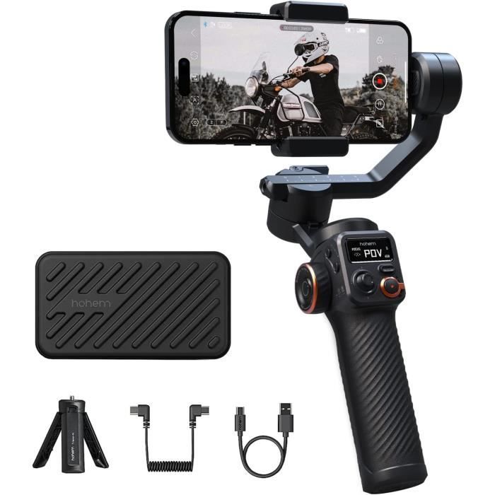 Stabilisateur Gimbal Hohem iSteady M6 pour Smartphone - Blanc - 400g - OLED Display - Reverse Charging