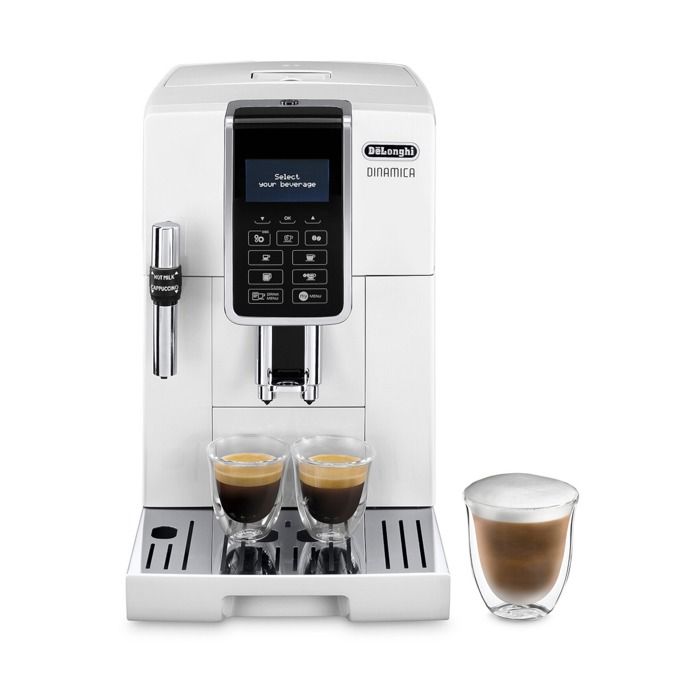 Machine à café Expresso - DeLonghi - Dinamica FEB3535.W - Blanc - Réservoir amovible - Compatible grains - Delonghi