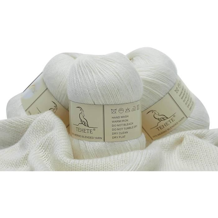 Fil De Laine Merino à Tricoter - 250 M - 3 Torons - Pour Couverture, écharpe, Pull - Doux Et Chaud - 9