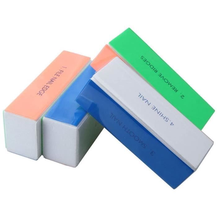 Lime à ongles Lot de 4 blocs polissoirs à ongles à 4 faces - Limes à ongles professionnelles - Outil de pon72