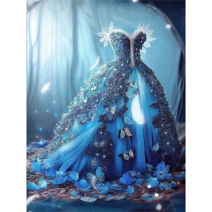 Kit Broderie Diamant 5D Fleurs Iris 30x30cm - Peinture Mosaïque Diamant Complet