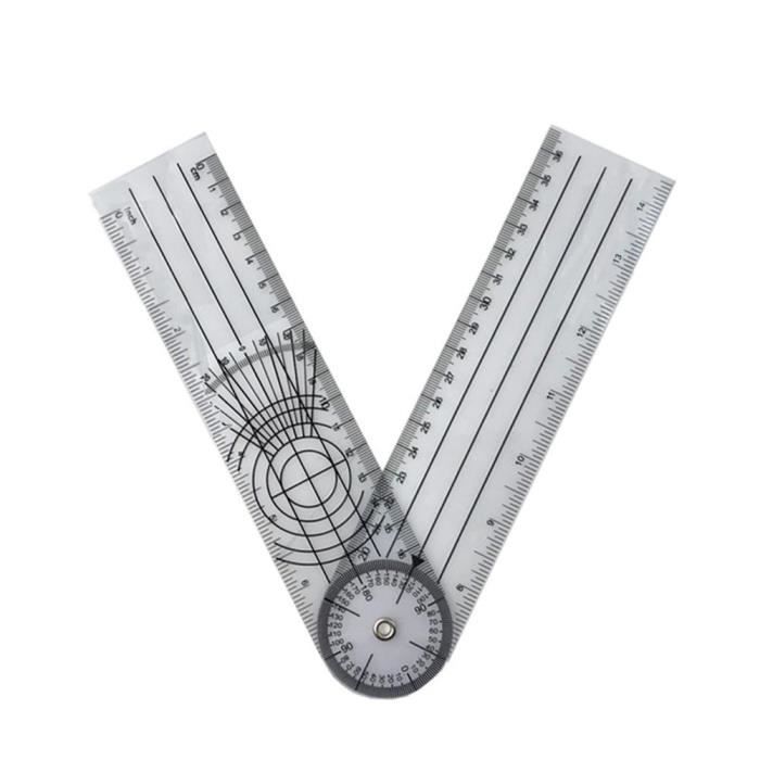 Regle - equerre,Goniomètre règle d'angle 360 degrés,compteur d'angle ...
