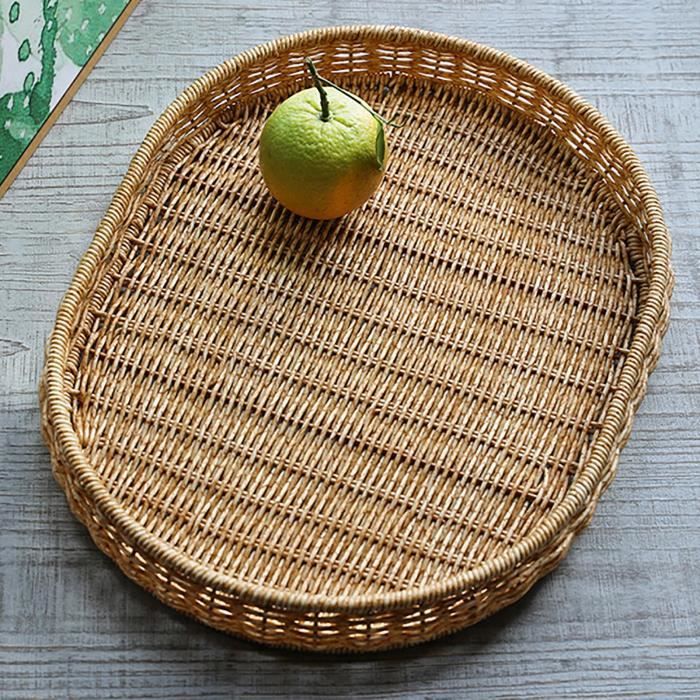 Panier De Rangement En Osier,7--Panier à Fruits Tissé En Rotin, Mini