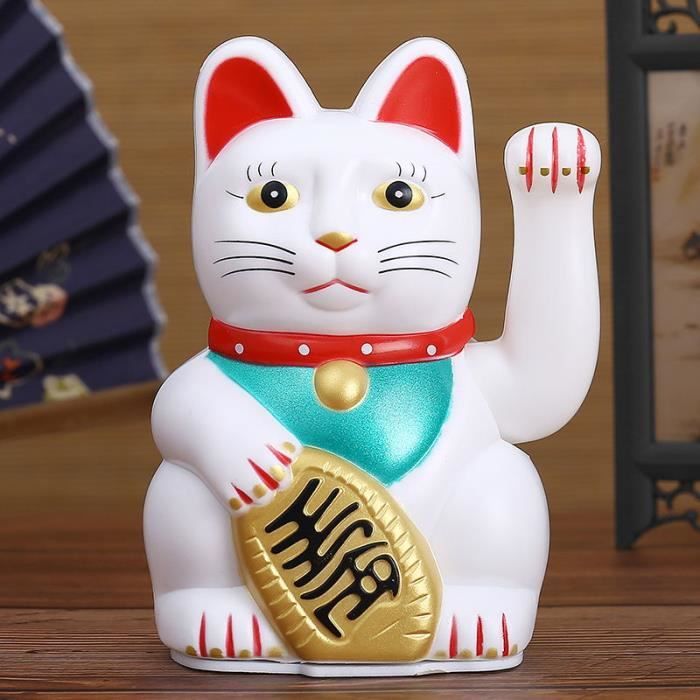 Objets décoratifs,Décoration Feng Shui en chat porte-bonheur,décoration de  boutique en cinq couleurs,noir- WHITE[D7611] - Cdiscount Maison