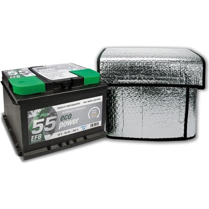 Housse anti-poussière pour batterie avec revêtement en PVC, accessoires de  batterie, housse de batterie électrique avec coins lestés cousus, étanche