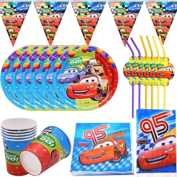 Set De Cars Anniversaire Fete Articles Pour Enfants 39 Set Licorne Decorations Et Car Assiettes Tasses Serviettes Nappe Ustens 45 Cdiscount Maison