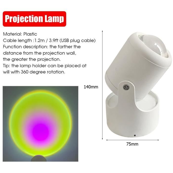 Projecteur LED Intelligent 16 Millions De Couleurs – Contrôle Par Appli, Synchronisation Musicale, Mode Dynamique