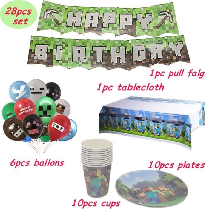 Decoration Minecraft Anniversaire Cdiscount Decoration Minecraft Anniversaire Cdiscount