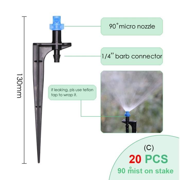 Lot De 10 Buses De Brumisation 6mm - Connexion Rapide, Cuivre, Pour Arrosage Jardin Et Serre
