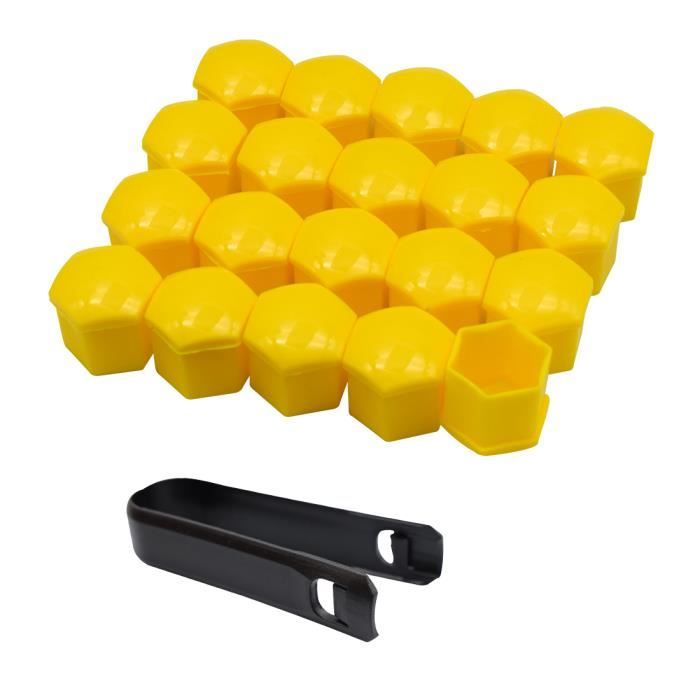 Bouchons Pour écrous De Roue 17 Mm - Lot De 22 Avec Outil D'extraction, Protection Anti-rouille