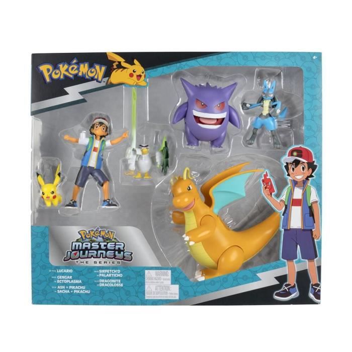 Figurine Pokémon Sacha et ses pokémon de 1ère génération