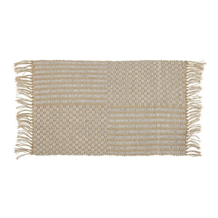 Tapis beige à carreaux 50 x 80 cm ADABAG