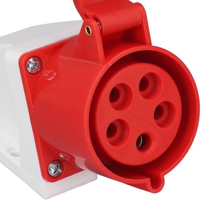 PEGGMZYX Prise Industrielle Multifonction 1 En 2 Étanché IP44 - 3 Voies 3P 16A 220V, Anti-Poussière, Connecteur Cylindrique Robuste