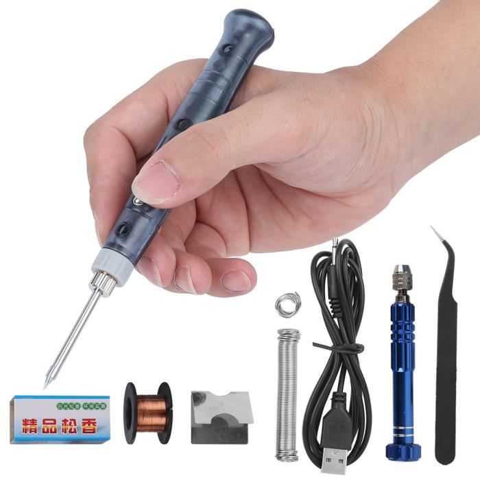 Kit Fer à Souder Portable HS-02A 100W Numérique Intelligent - 6 Pointes - 100-450°C