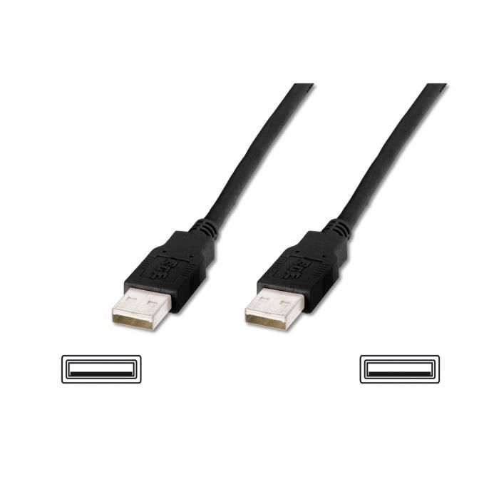DIGITUS Câble D'extension USB 3.2 Gen1 – 1,8 M – USB A (mâle) Vers Type
