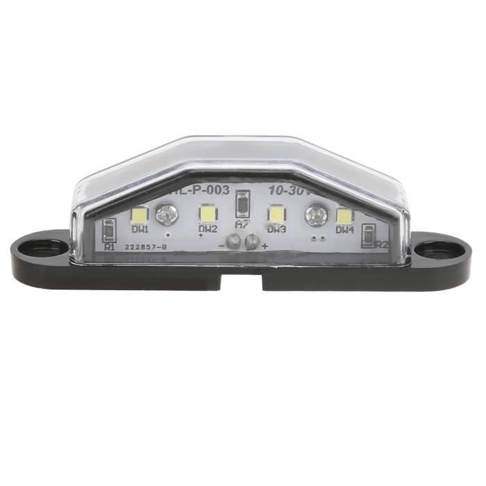 Dioche éclairage de plaque d'immatriculation à LED Éclairage de Plaque D'immatriculation 4‑LED Éclairage de Plaque moto centrale