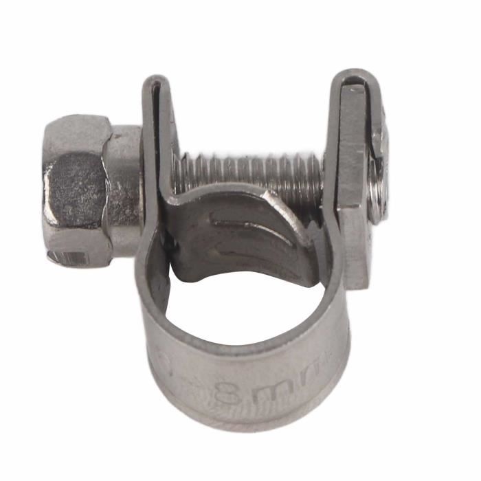 JTAREA - Lot De 10 Serre-câbles P Clip En Acier Inoxydable 304, 20 Mm (3/4") Avec Vis Et écrous - Pour Tuyaux, Câbles Auto, Bateau - 7