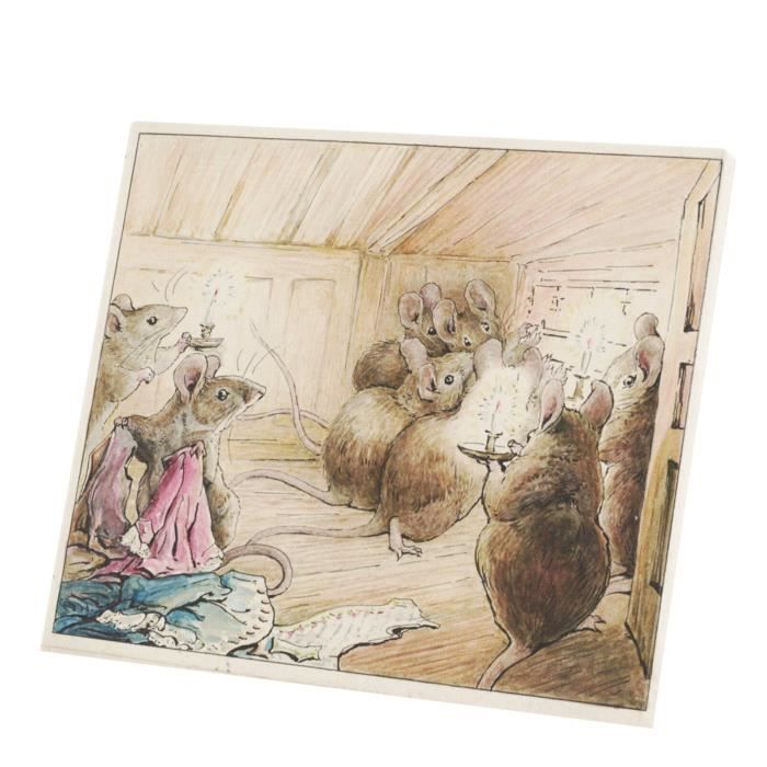 Tableau Décoratif Famille Souris Dans le Grenier Illustration Enfant — free download