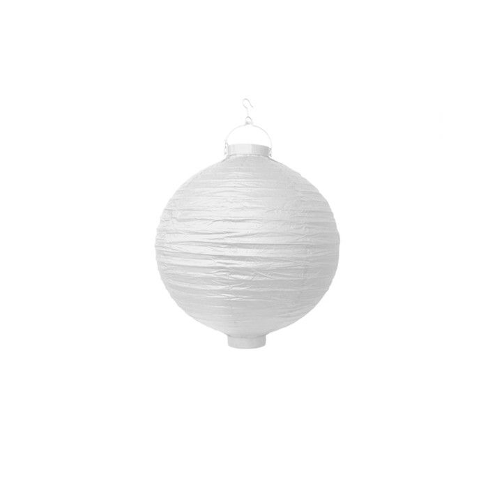 LANTERNE JARDIN PAPIER BLANC 20CM