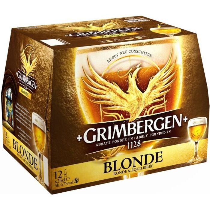 Grimbergen - Bière blonde - Pack de 12 x 25 cl - La cave Cdiscount