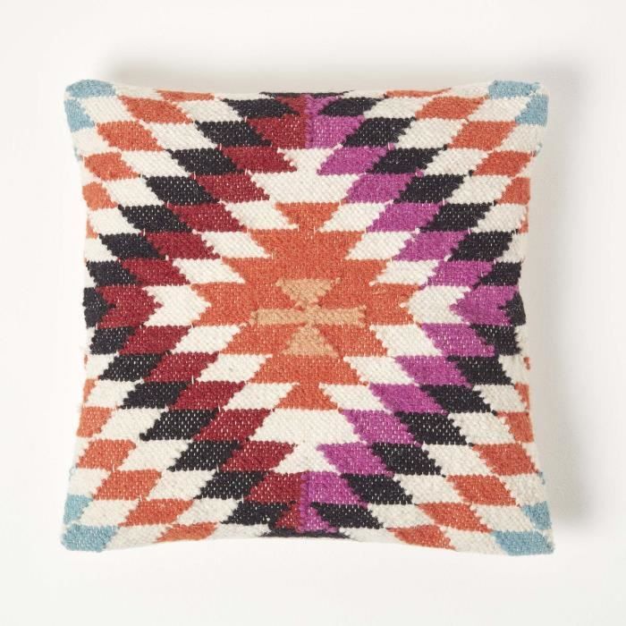 Coussin en laine Kilim Manila 45 x 45 cm