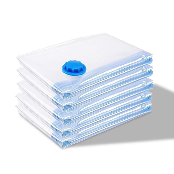 Lot De 7 Housses De Rangement Sous Vide Avec Pompe Manuelle Pour Gain