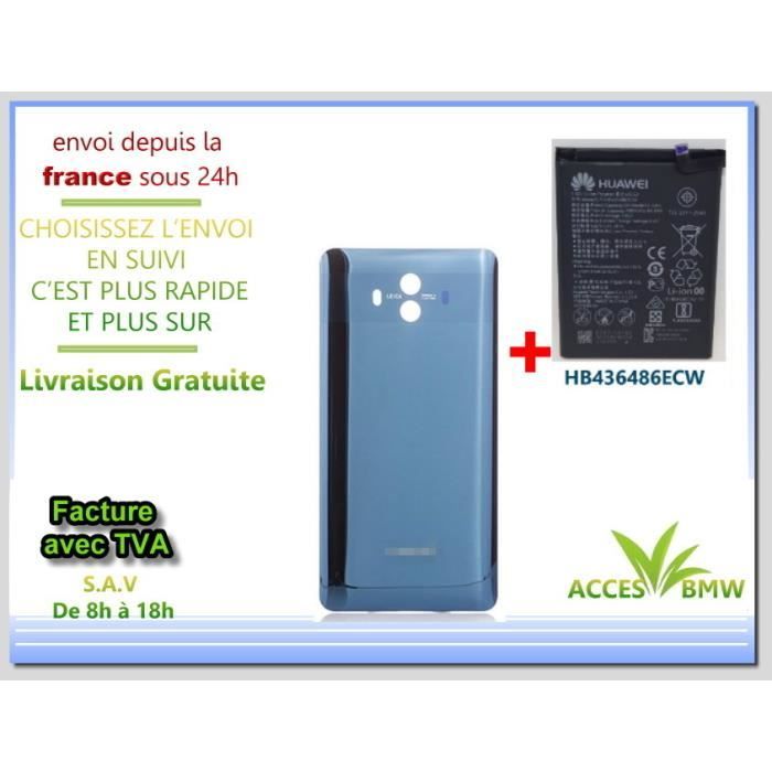 Originale Batterie Huawei HB436486ECW & Cache Batterie Gold Pour Huawei 10