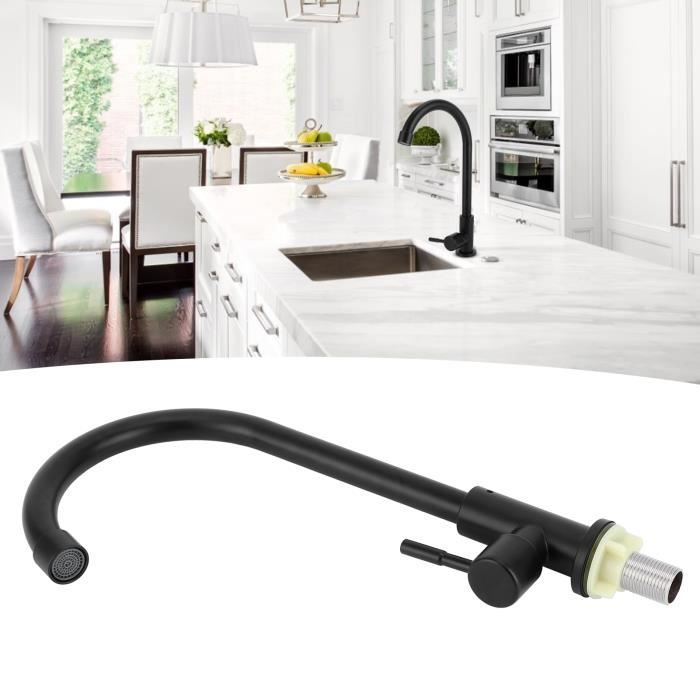 Robinet électrique 12V Rotatif 360° Pour Camping-car, Van, Bateau - Acier Inoxydable, étanche