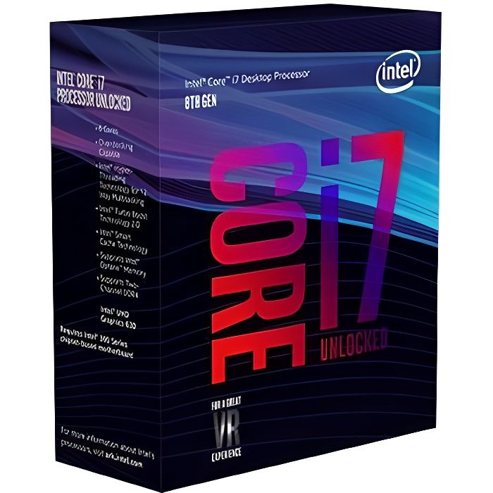 Vente Processeur PC Processeur Intel Core i7-8700K - Socket LGA 1151 - 6 coeurs - 3,70GHz pas cher