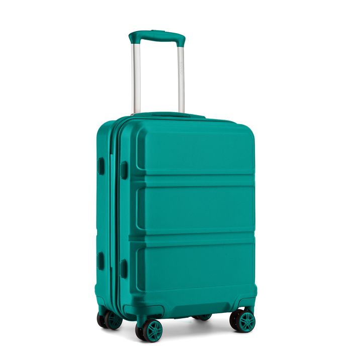 Kono Valise Moyenne Légère Rigide Bagages Cabine en ABS Valise  de Voyage avec roulettes et Serrure TSA, Bleu