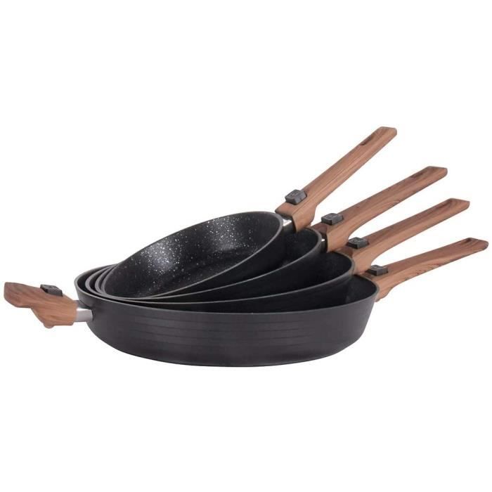 Casserole - Limics24 - Durandal Manche Amovible Effet Bois | 4 Poele
