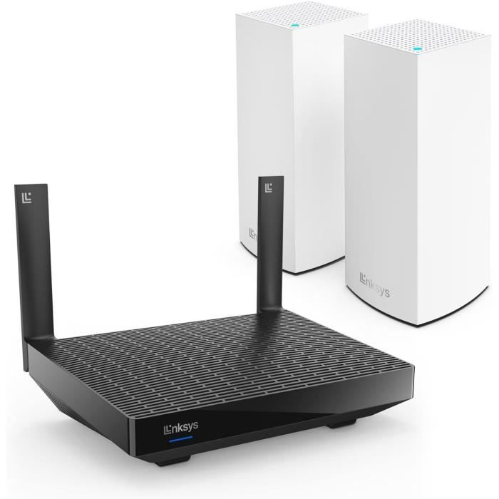 Système WiFi Mesh Linksys Velop AC2200 - Pack De 3 - Couvre 6000 Pi² - Tri-bande - Neuf