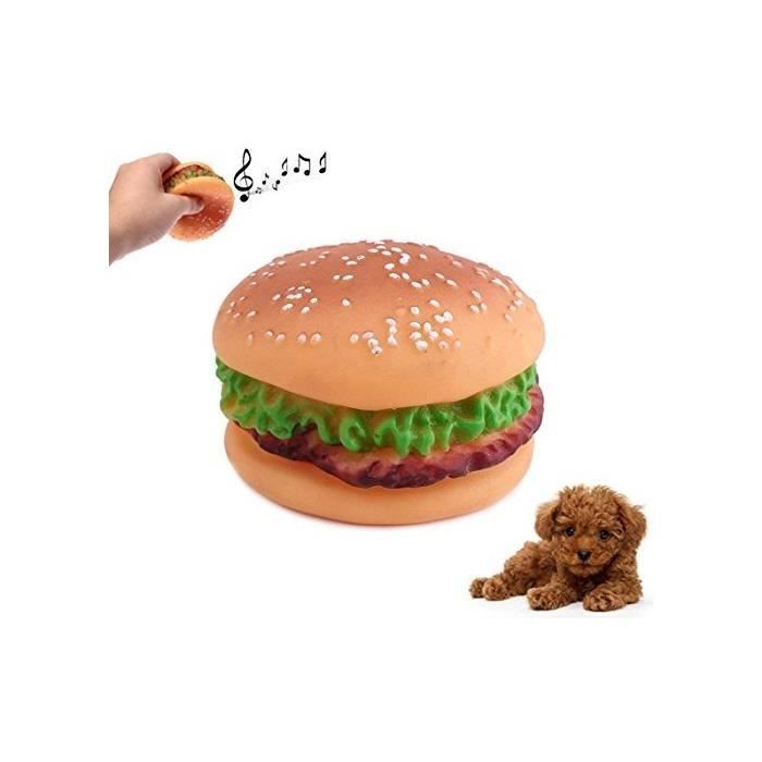 Comparer les prix de Jeu en caoutchouc souple pour chiens et chats - plusieurs motif (Hamburger)